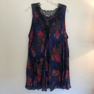 Free People Floral Lace Tunic